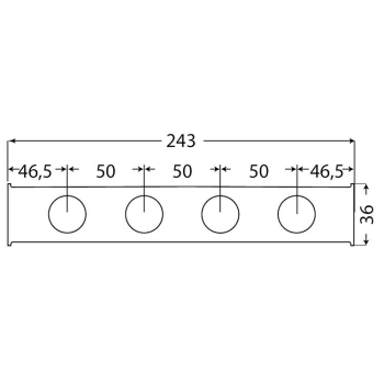 Verteilerleiste 2xG1"IG - 4xG1/2"IG