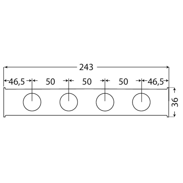 Verteilerleiste 2xG1"IG - 4xG1/2"IG