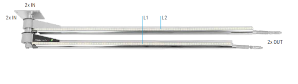Mosmatic LED-Doppeldeckenkreisel - DDPbl - L=1750/1900 mm
