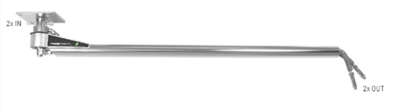 Mosmatic Deckenkreisel für 2 Medien - DP2 - L=2500 mm
