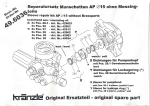 Kränzle 496036 Reparatur Satz Manschetten 15 mm X-Serie